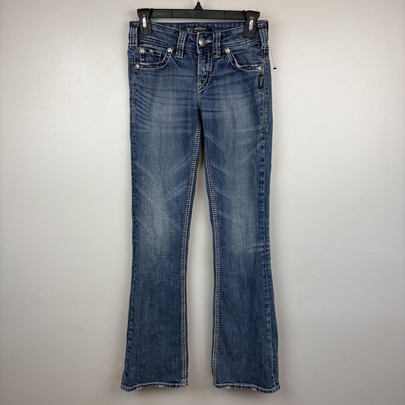 Silver Jeans Co. Denim - Silver Jeans Co Suki Surplus Jeans Womens 24x30 Medium Wash Bootcut Stretch Flap